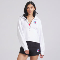 NHL New York Rangers lululemon Women's Scuba Oversized Half-Zip Hoodie - White