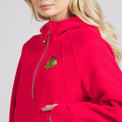 NHL Chicago Blackhawks lululemon Women's Scuba Oversized Half-Zip Hoodie - True Red