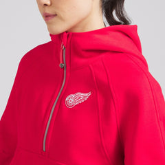 NHL Detroit Red Wings lululemon Women's Scuba Oversized Half-Zip Hoodie - True Red