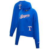 Texas Rangers Pro Standard Women's Game Day Classics Crewneck Pullover Sweatshirt - Royal Pullover