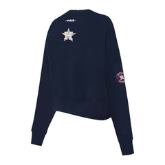 Houston Astros Pro Standard Women's Game Day Classics Crewneck Pullover Sweatshirt - Navy Pullover