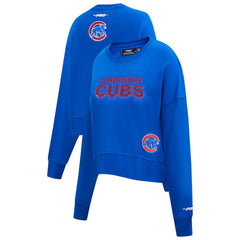 Chicago Cubs Pro Standard Women's Game Day Classics Crewneck Pullover Sweatshirt - Royal Pullover