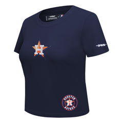 Houston Astros Pro Standard Women's Game Day Classics Baby Doll Cropped T-Shirt - Navy T-shirts