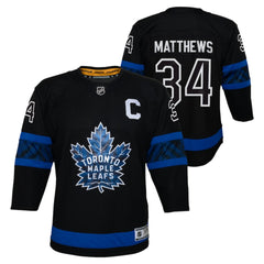 NHL Auston Matthews Toronto Maple Leafs Youth Alternate Premier Player Jersey - Black