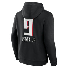 Michael Penix Jr. Atlanta Falcons Name & Number Team Wordmark Pullover Hoodie Black