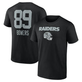 Brock Bowers Las Vegas Raiders Name & Number Team Wordmark T-Shirt Black