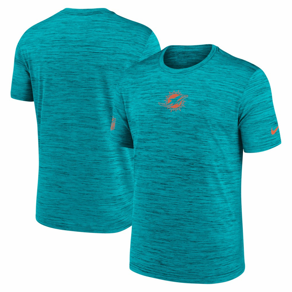 Miami Dolphins Big & Tall Sideline Velocity Performance T-Shirt Aqua
