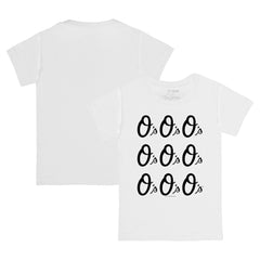 Baltimore Orioles Tiny Turnip Youth Logo Grid T-Shirt - White T-shirts