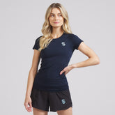 NHL Seattle Kraken lululemon Women's Swiftly Tech Short-Sleeve Shirt 2.0 - True Navy