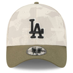 Los Angeles Dodgers New Era 2025 Armed Forces Day 39THIRTY Flex Hat - Light Beige/Olive Hats