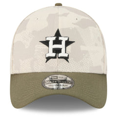 Houston Astros New Era 2025 Armed Forces Day 39THIRTY Flex Hat - Light Beige/Olive Hats