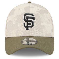 San Francisco Giants New Era 2025 Armed Forces Day 39THIRTY Flex Hat - Light Beige/Olive Hats