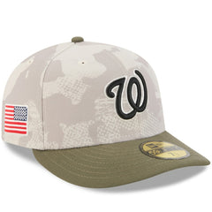 Washington Nationals New Era 2025 Armed Forces Day 59FIFTY Fitted Hat - Light Beige/Olive Hats