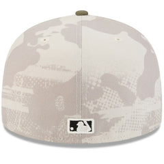 Athletics New Era 2025 Armed Forces Day 59FIFTY Fitted Hat - Light Beige/Olive Hats