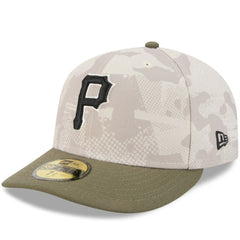 Pittsburgh Pirates New Era 2025 Armed Forces Day 59FIFTY Fitted Hat - Light Beige/Olive Hats