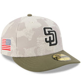 San Diego Padres New Era 2025 Armed Forces Day 59FIFTY Fitted Hat - Light Beige/Olive Hats