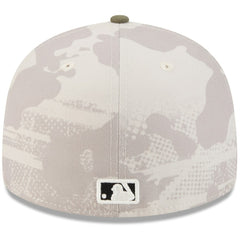 Colorado Rockies New Era 2025 Armed Forces Day 59FIFTY Fitted Hat - Light Beige/Olive Hats