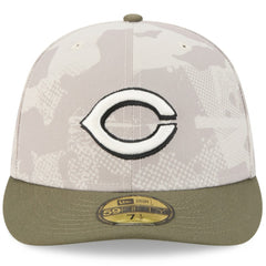 Cincinnati Reds New Era 2025 Armed Forces Day 59FIFTY Fitted Hat - Light Beige/Olive Hats