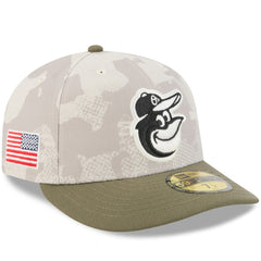 Baltimore Orioles New Era 2025 Armed Forces Day 59FIFTY Fitted Hat - Light Beige/Olive Hats