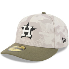 Houston Astros New Era 2025 Armed Forces Day 59FIFTY Fitted Hat - Light Beige/Olive Hats
