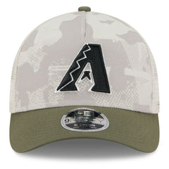 Arizona Diamondbacks New Era 2025 Armed Forces Day 9FORTY M-Crown A-Frame Adjustable Hat - Light Beige/Olive Hats