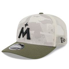 Minnesota Twins New Era 2025 Armed Forces Day 9SEVENTY Stretch-Snap Hat - Light Beige/Olive Hats