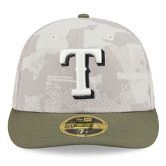 Texas Rangers New Era 2025 Armed Forces Day Low Profile 59FIFTY Fitted Hat - Light Beige/Olive Hats