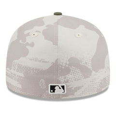 Boston Red Sox New Era 2025 Armed Forces Day Low Profile 59FIFTY Fitted Hat - Light Beige/Olive Hats