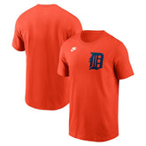 Detroit Tigers Nike Cooperstown Collection Wordmark T-Shirt - Orange T-shirts