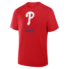 Philadelphia Phillies Fanatics Clubhouse Legacy Side Swipe T-Shirt - Red T-shirts