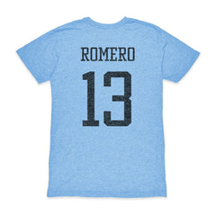 Cristian Romero Argentina National Team 1863FC Player Vintage Tri-Blend T-Shirt Light Blue sale