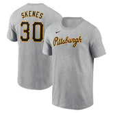 Paul Skenes Pittsburgh Pirates Nike Fuse Name & Number T-Shirt - Heather Gray T-shirts