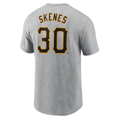Paul Skenes Pittsburgh Pirates Nike Fuse Name & Number T-Shirt - Heather Gray T-shirts