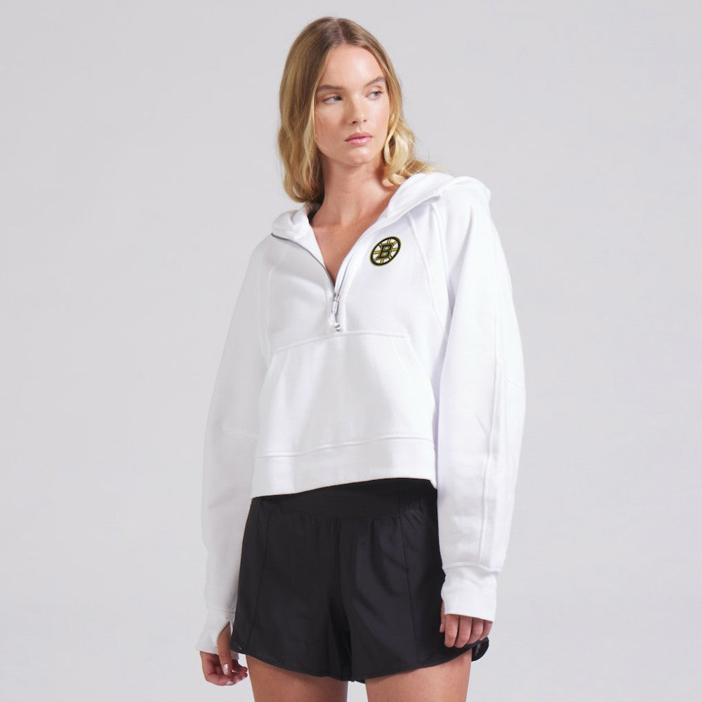 NHL Boston Bruins lululemon Women's Scuba Oversized Half-Zip Hoodie - White