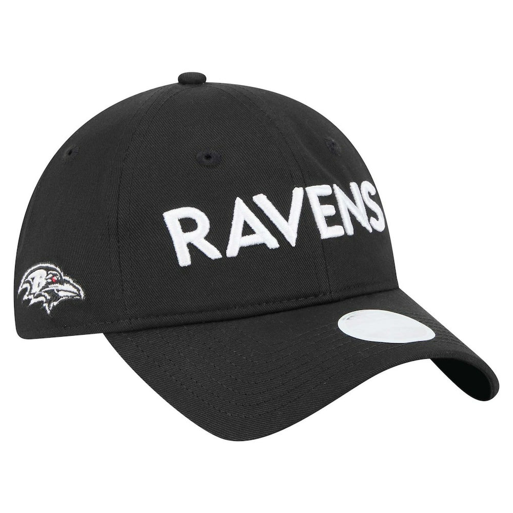 Baltimore Ravens New Era Women's Cece 9TWENTY Adjustable Hat Black