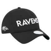 Baltimore Ravens New Era Women's Cece 9TWENTY Adjustable Hat Black