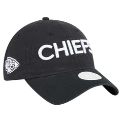 Kansas City Chiefs New Era Women's Cece 9TWENTY Adjustable Hat Black