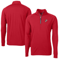 Cincinnati Reds Cutter & Buck Adapt Eco Knit Stretch Recycled Big & Tall Quarter-Zip Pullover Top - Red Pullover