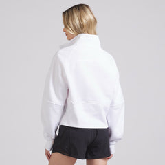 NHL Chicago Blackhawks lululemon Women's Scuba Oversized Half Zip Top - White