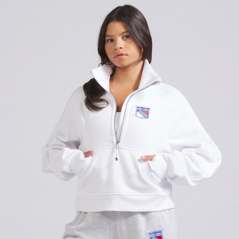 NHL New York Rangers lululemon Women's Scuba Oversized Half Zip Top - White