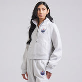 NHL Edmonton Oilers lululemon Women's Scuba Oversized Half Zip Top - Heather Gray