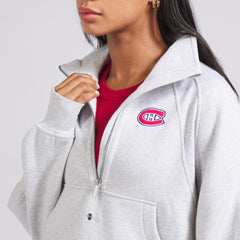 NHL Montreal Canadiens lululemon Women's Scuba Oversized Half Zip Top - Heather Gray