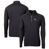 Los Angeles Dodgers Cutter & Buck Big & Tall Adapt Eco Knit Stretch Recycled Quarter-Zip Pullover Top - Black Pullover