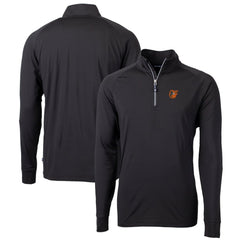 Baltimore Orioles Cutter & Buck Big & Tall Adapt Eco Knit Stretch Recycled Quarter-Zip Pullover Top - Black Pullover
