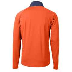 Detroit Tigers Cutter & Buck Adapt Eco Knit Hybrid Recycled Quarter-Zip Jacket - Orange Jackets