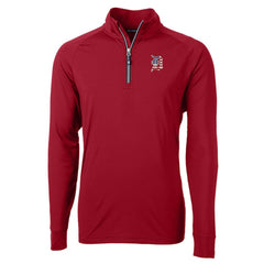 Detroit Tigers Cutter & Buck Patriotic Logo Adapt Eco Knit Stretch Recycled Quarter-Zip Pullover Top - Red Pullover