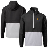 Pittsburgh Pirates Cutter & Buck Charter Eco Recycled Half-Zip Anorak Jacket - Black Jackets