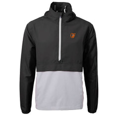 Baltimore Orioles Cutter & Buck Charter Eco Recycled Half-Zip Anorak Jacket - Black Jackets