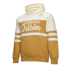 Baltimore Orioles Mitchell & Ness Head Coach Pullover Hoodie - Tan/Cream Hoodies