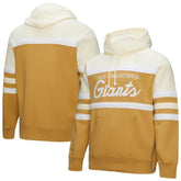 San Francisco Giants Mitchell & Ness Head Coach Pullover Hoodie - Tan/Cream Hoodies